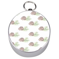 Pinecone Pattern Silver Compasses by Mariart