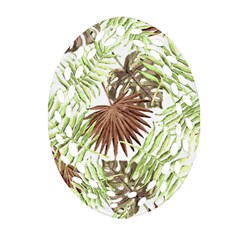 Tropical Pattern Ornament (oval Filigree) by ValentinaDesign