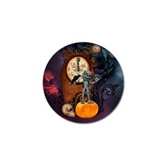 Funny Mummy With Skulls, Crow And Pumpkin Golf Ball Marker (4 Pack) by FantasyWorld7