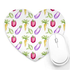 Vegetable Pattern Carrot Heart Mousepads by Mariart