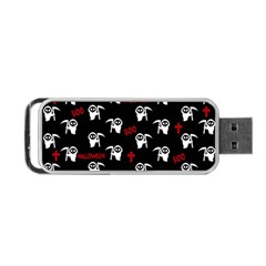 Death Pattern - Halloween Portable Usb Flash (two Sides) by Valentinaart