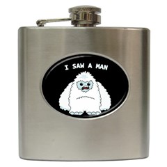 Yeti - I Saw A Man Hip Flask (6 Oz) by Valentinaart