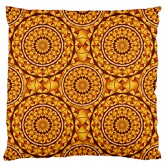 Golden Mandalas Pattern Standard Flano Cushion Case (two Sides) by linceazul