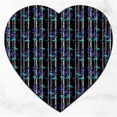 Bamboo Pattern Jigsaw Puzzle (heart) by ValentinaDesign