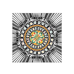 High Contrast Mandala Satin Bandana Scarf by linceazul