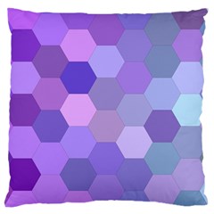 Purple Hexagon Background Cell Large Flano Cushion Case (two Sides) by Nexatart