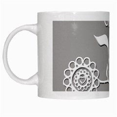 Flower Heart Plant Symbol Love White Mugs by Nexatart