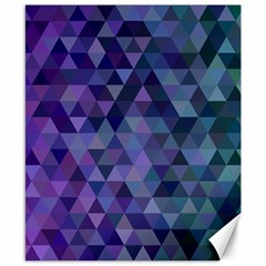 Triangle Tile Mosaic Pattern Canvas 8  X 10  by Nexatart