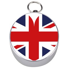 Uk Flag United Kingdom Silver Compasses by Nexatart