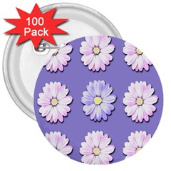 Daisy Flowers Wild Flowers Bloom 3  Buttons (100 Pack)  by Nexatart