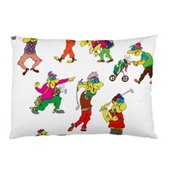 Golfers Athletes Pillow Case by Nexatart