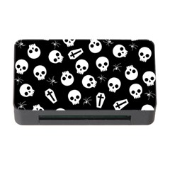 Skull, Spider And Chest  - Halloween Pattern Memory Card Reader With Cf by Valentinaart