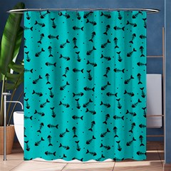 Fish Bones Pattern Shower Curtain 60  X 72  (medium)  by ValentinaDesign