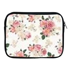 Pink And White Flowers  Apple Ipad 2/3/4 Zipper Cases by MaryIllustrations