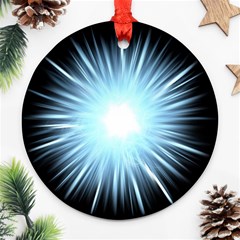 Bright Light On Black Background Ornament (round) by Mariart