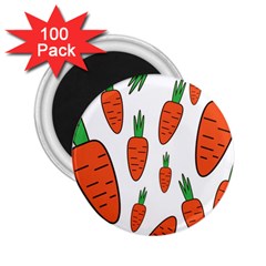 Fruit Vegetable Carrots 2 25  Magnets (100 Pack)  by Mariart