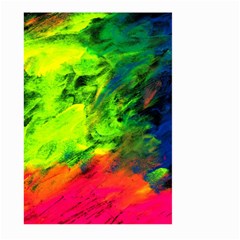 Neon Rainbow Green Pink Blue Red Painting Large Garden Flag (two Sides) by Mariart