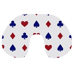 Playing Cards Hearts Diamonds Travel Neck Pillows by Mariart