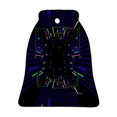 Seamless 3d Animation Digital Futuristic Tunnel Path Color Changing Geometric Electrical Line Zoomin Ornament (bell) by Mariart