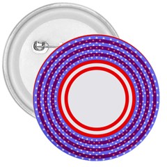 Stars Stripes Circle Red Blue Space Round 3  Buttons by Mariart