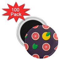 Wild Textures Grapefruits Pattern Lime Orange 1 75  Magnets (100 Pack)  by Mariart