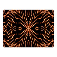 Golden Fire Pattern Polygon Space Double Sided Flano Blanket (mini)  by Mariart