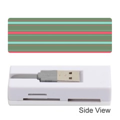 Horizontal Line Red Green Memory Card Reader (stick)  by Mariart