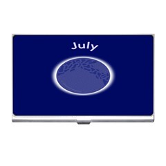 Moon July Blue Space Business Card Holders by Mariart