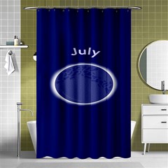 Moon July Blue Space Shower Curtain 48  X 72  (small)  by Mariart