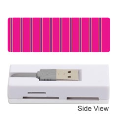 Pink Line Vertical Purple Yellow Fushia Memory Card Reader (stick)  by Mariart