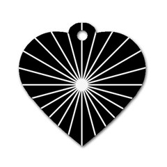 Ray White Black Line Space Dog Tag Heart (two Sides) by Mariart