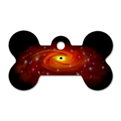 Space Galaxy Black Sun Dog Tag Bone (one Side) by Mariart