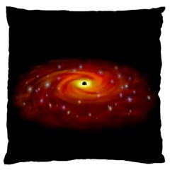 Space Galaxy Black Sun Standard Flano Cushion Case (two Sides) by Mariart