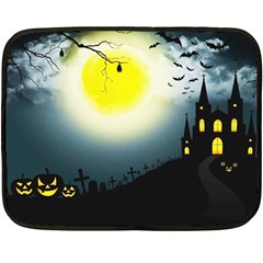 Halloween Landscape Fleece Blanket (mini) by ValentinaDesign