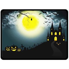 Halloween Landscape Fleece Blanket (large)  by ValentinaDesign