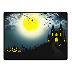 Halloween Landscape Double Sided Fleece Blanket (small)  by ValentinaDesign