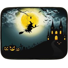 Halloween Landscape Double Sided Fleece Blanket (mini)  by ValentinaDesign