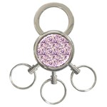 Vegetable Cabbage Purple Flower 3-Ring Key Chains Front