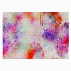 Watercolor Galaxy Purple Pattern Large Glasses Cloth (2-side) by paulaoliveiradesign