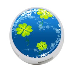 Flower Shamrock Green Blue Sexy 4-port Usb Hub (one Side) by Mariart