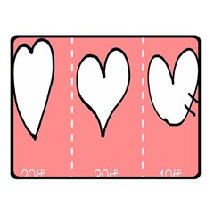 Love Heart Valentine Pink White Sexy Fleece Blanket (small) by Mariart