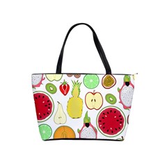 Mango Fruit Pieces Watermelon Dragon Passion Fruit Apple Strawberry Pineapple Melon Shoulder Handbags by Mariart