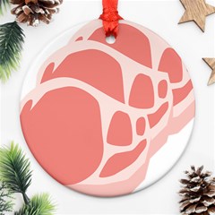 Meat Round Ornament (two Sides) by Mariart