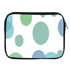 Polka Dots Blue Green White Apple Ipad 2/3/4 Zipper Cases by Mariart