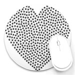 Marijuana Heart Cannabis Black Love Round Mousepads Front