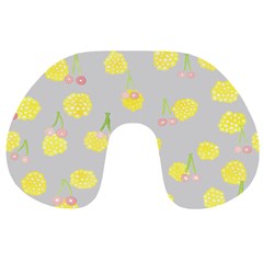 Cute Fruit Cerry Yellow Green Pink Travel Neck Pillows by Mariart