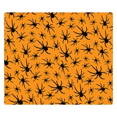 Pattern Halloween Black Spider Icreate Double Sided Flano Blanket (small)  by iCreate