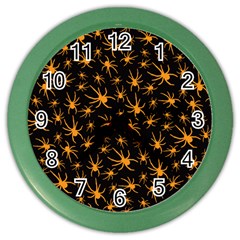 Halloween Spiders Color Wall Clocks by iCreate