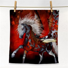 Awesome Steampunk Horse With Wings Face Towel by FantasyWorld7