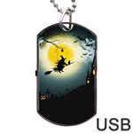 Halloween landscape Dog Tag USB Flash (One Side) Front